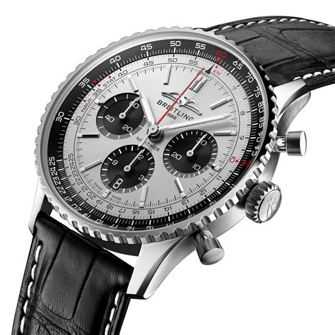 breitling navitimer 1 b01 chronograph silver|Breitling Navitimer b01 chronograph 43mm.